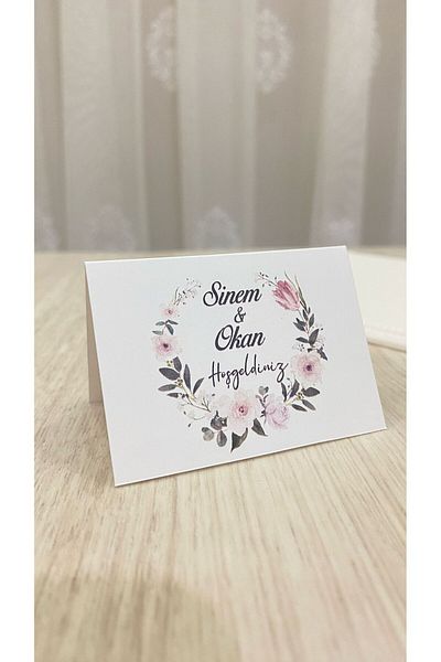 ARLetikettasarım Promise, Henna, Engagement, Wedding Twist Table Card 8X10 cm 25 Pieces - Arletikettasarım