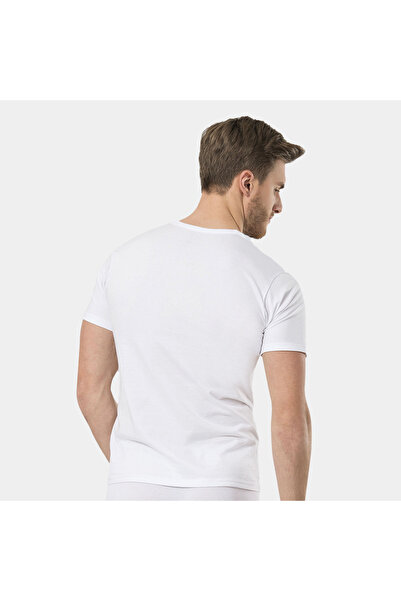 TÜREN Men's 2-Pack Combed Cotton Crew Neck Undershirt (Open) 101/White