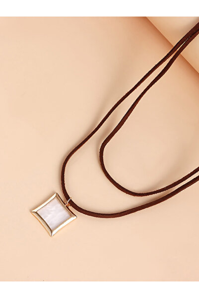 Take Two By Styli Square Pendant Necklace