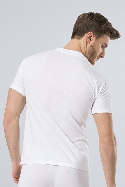TÜREN Men's 2-Pack Crew Neck Undershirt 103/White