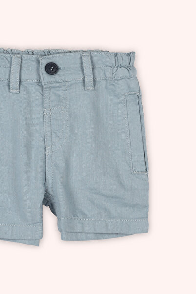Panço Erkek Bebek Beli Lastikli Mavi Şort