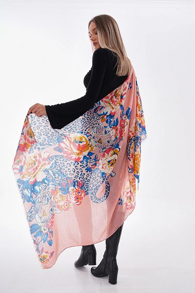 bacc Powder Floral Patterned Shawl Bcnsv-2515220