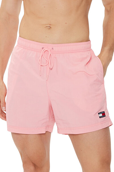 Tommy Hilfiger Crinkle Swim Shorts Um0Um03147 Pink Regular Fit