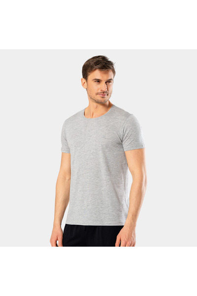 Cacharel Чоловіча футболка з коміром (Slim Fit) 2169/Сіра