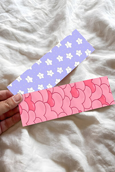 Anime Marketi Sweet Patterned Aesthetic Bookmark Set Set of 8 Bookmarks 14,50X5Cm Size