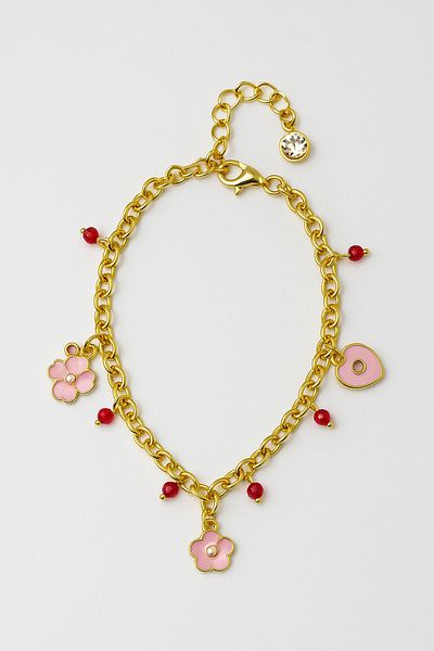 MakeWell Heart Carrot Flower Crescent Ladybug Figured Anklet Foot Bracelets