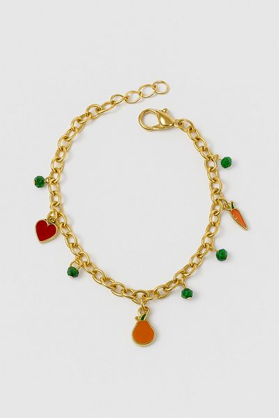 MakeWell Heart Carrot Flower Crescent Ladybug Figured Anklet Foot Bracelets