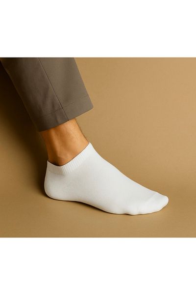 Bestrend 5 Pack White Men's Short Socks