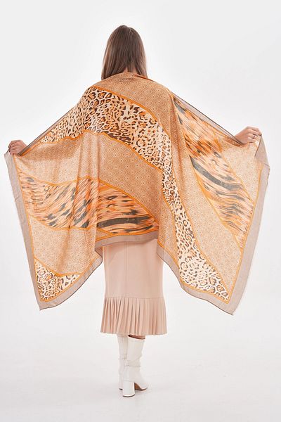 bacc Beige Patterned Shawl Bcnsv-2515217