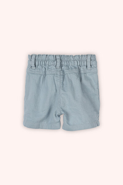Panço Erkek Bebek Beli Lastikli Mavi Şort