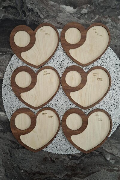 Kutaydan 6 Pieces First Class Wood Laser Cut Cups and Coffee Coasters