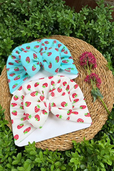 MASENKIDS BEBEK BONE & BANDANA ÇİFT KAT FİYONKLU KARIŞIK DESENLİ 2'Lİ SET