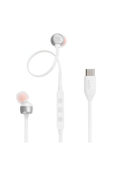 JBL Tune 310c Usb-c In-ear Headphones, Pure Bass, Hi-res, Microphone, White