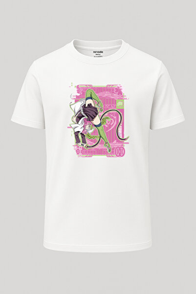 nirvoda Mitsuri Kanroji Demon Slayer με τυπωμένο κανονικό λαιμόκοψη κανονικό μπλουζάκι Anime Manga