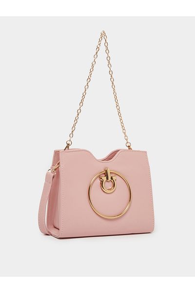 Styli Drop Metal Accent Handbag with Chain Strap