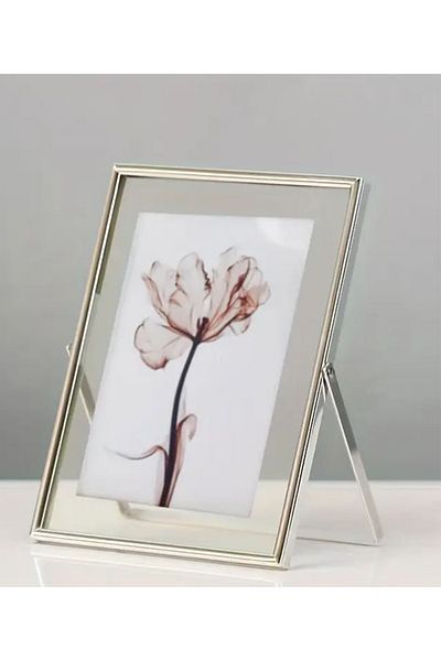 Verda Çerçeve Cadru metalic 10x15 cm! Ramă foto decorativă elegantă! Cadru dublu din sticlă cu picioare