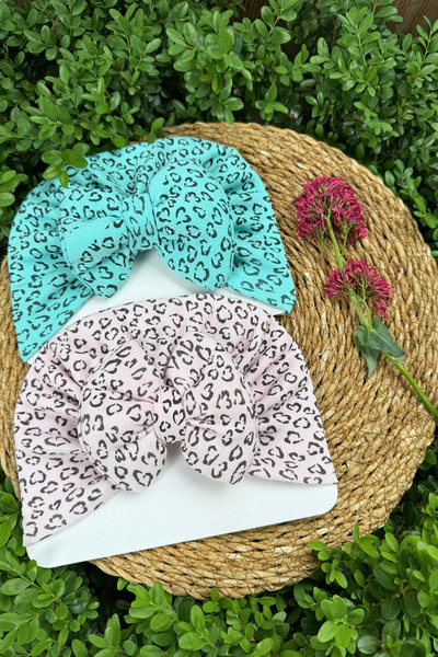 MASENKIDS BEBEK BONE & BANDANA ÇİFT KAT FİYONKLU KARIŞIK DESENLİ 2'Lİ SET