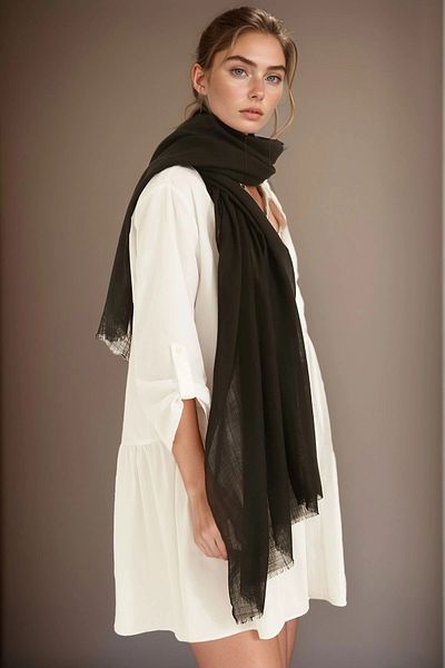 bacc Black Colored Shawl Bcnsv-2513333