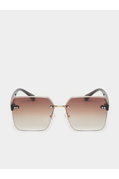 Styli Adjustable Nose Pads Frameless Square Sunglasses
