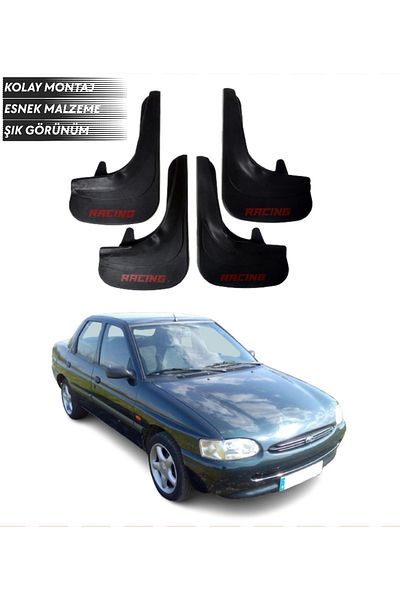 SONİKON LİNE Ford Escort Compatible Racing Written 4-Piece Fender Mudguard Dust Cover Modified