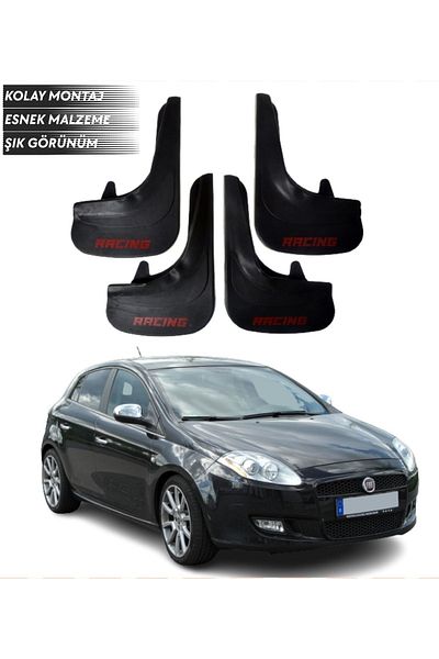 SONİKON LİNE Fiat Bravo Compatible Racing Written 4-Piece Fender Mudguard Dust Cover Modified