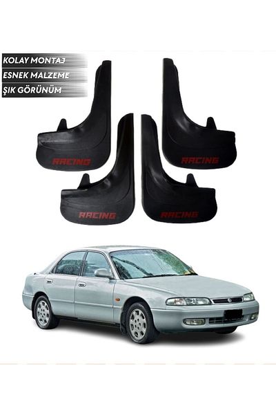 SONİKON LİNE Mazda 626 Compatible Racing Written 4-Piece Mudguard Mudguard Dust Cover Modified