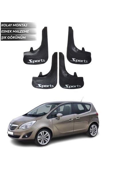 SONİKON LİNE Opel Meriva Compatible Sports Written 4-Piece Fender Mudguard Dust Cover Modified
