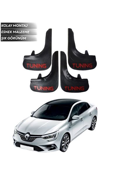 SONİKON LİNE Renault Megane 4 Sd 2016-2021 Compatible Tuning Written 4-Piece Fender Mudguard Dust Cover Modified