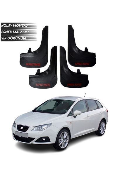 SONİKON LİNE Seat Ibiza Compatible Racing Written 4-Piece Mudguard Mudguard Dust Cover Modified