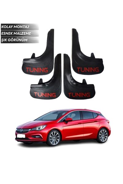 SONİKON LİNE Opel Asrta K Hb 2015-2020 Compatible Tuning Written 4-Piece Mudguard Mudguard Dust Cover Modified