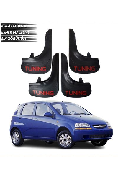 SONİKON LİNE Chevrolet Kalos Hb Tuning Written 4-Piece Mudguard Mudguard Dust Cover Compatible with All Cases Modified
