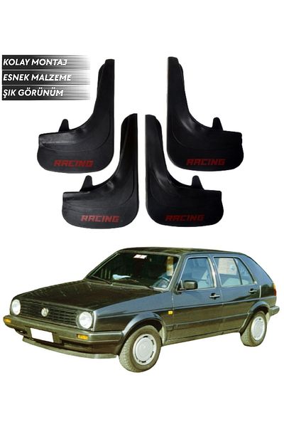 SONİKON LİNE Volkswagen Golf 2 Compatible Racing Written 4-Piece Mudguard Mudguard Mudguard Modified