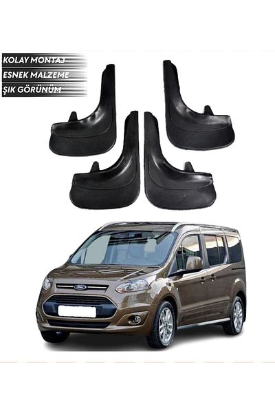 SONİKON LİNE Ford Connect 4 Door 14 and Later Compatible 4-Piece Mudguard Mudflap Dust Cover Modified