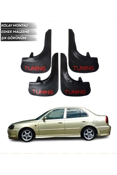 SONİKON LİNE Hyundai Accent Millennium Compatible Tuning Written 4-Piece Fender Mudguard Dust Cover Modified