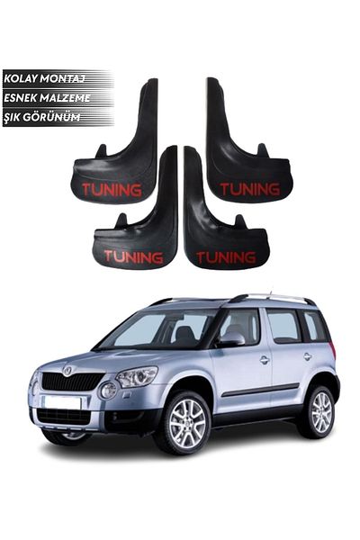 SONİKON LİNE Skoda Yeti Compatible Tuning Written 4-Piece Fender Mudguard Dust Cover Modified