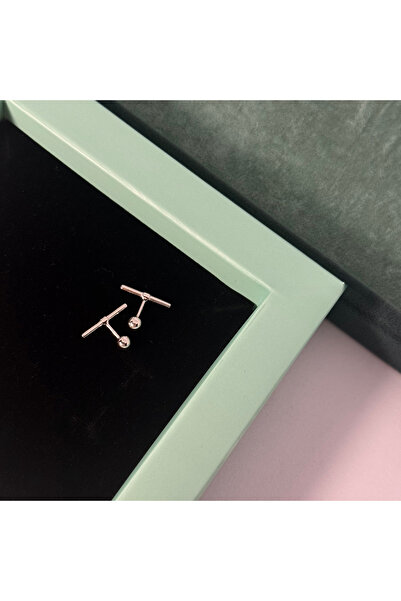 Atas Al Diamond Tragus Helix Conch Piercing Küpe 925 Ayar Gümüş