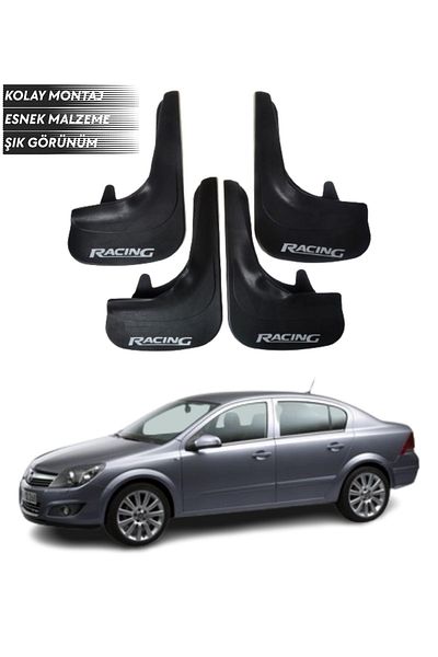 SONİKON LİNE Opel Astra H Sd 2008-2017 Compatible Racing Written 4-Piece Mudguard Mudguard Dust Cover Modified