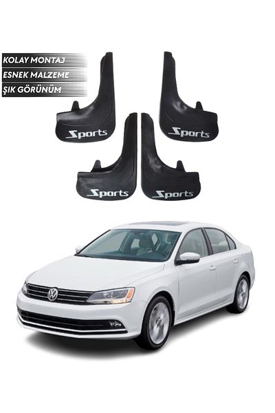 SONİKON LİNE Volkswagen Jetta Compatible Sports Written 4-Piece Dust Cover Mudguard Mudguard Modified