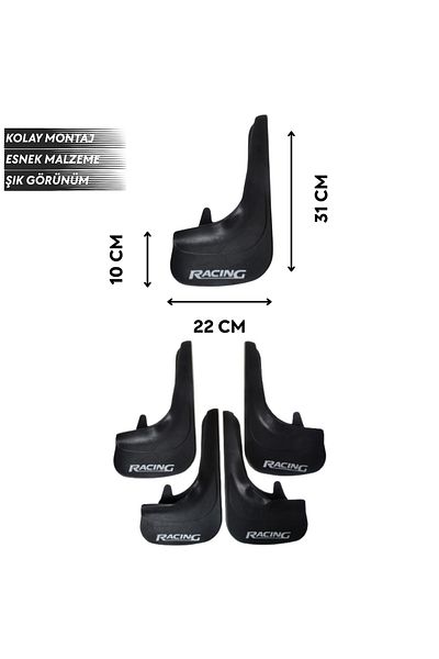 SONİKON LİNE Volkswagen Golf 4 Compatible Racing Written 4-Piece Leggings Mudguard Leggings Modified