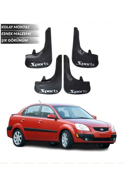 SONİKON LİNE Kia Rio 2006-2011 Compatible Sports Written 4-Piece Mudguard Mudguard Dust Cover Modified