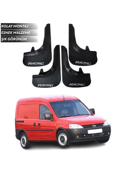 SONİKON LİNE Opel Combo 2001-2012 Compatible Racing Written 4-Piece Mudguard Mudguard Dust Cover Modified