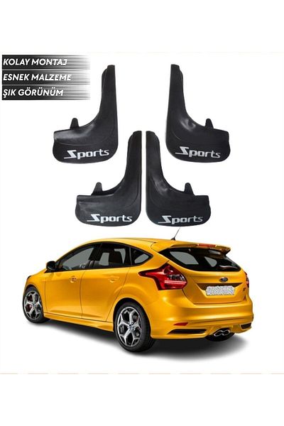 SONİKON LİNE Ford Focus 3 Hb 2011-2015 Compatible Sports Written 4-Piece Mudguard Mudguard Dust Cover Modified
