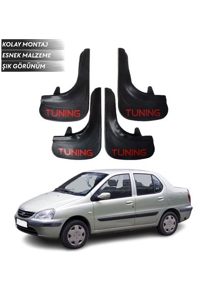 SONİKON LİNE Tata Indigo Compatible Tuning Written 4-Piece Fender Mudguard Dust Cover Modified
