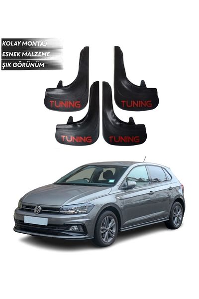 SONİKON LİNE Volkswagen Polo Compatible Tuning Written 4-Piece Dust Cover Mudguard Mudguard Modified
