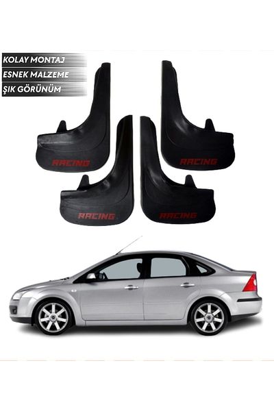 SONİKON LİNE Ford Focus 2 Sd 2005-2011 Compatible Racing Written 4-Piece Mudguard Mudguard Dust Cover Modified