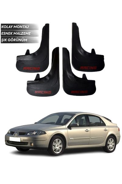 SONİKON LİNE Renault Laguna 2 Compatible Racing Written 4-Piece Mudguard Mudguard Dust Cover Modified