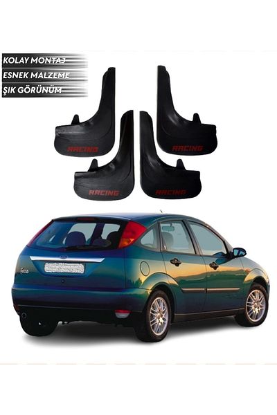 SONİKON LİNE Ford Focus 1 Hb 1998-2004 Compatible Racing Written 4-Piece Mudguard Mudguard Dust Cover Modified
