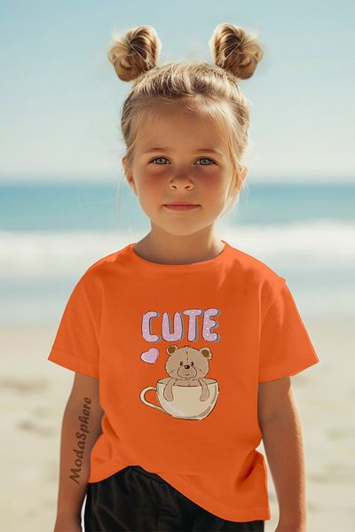 ModaSphere Printed Crew Neck Short Sleeve Children's T-Shirt