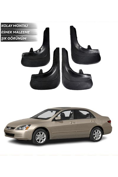 SONİKON LİNE Honda Accord 2003-2008 Compatible 4-Piece Mudguard Mudflap Dust Cover Modified