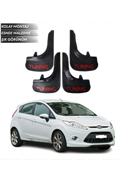 SONİKON LİNE Ford Fiesta 2010-2017 Compatible Tuning Written 4-Piece Fender Mudguard Dust Cover Modified